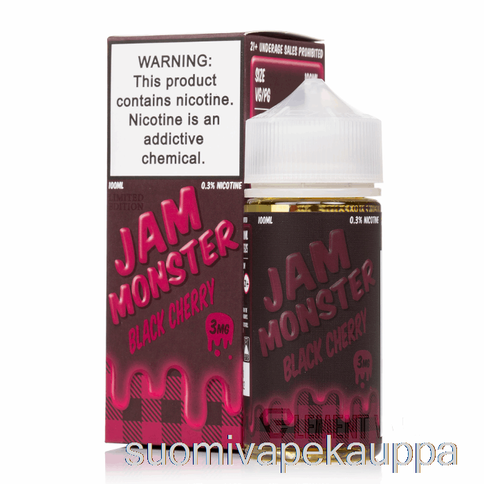 Vape Kauppa Black Cherry - Jam Monster - 100ml 3mg